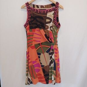 Nine West Bright Abstract Pattern Dress